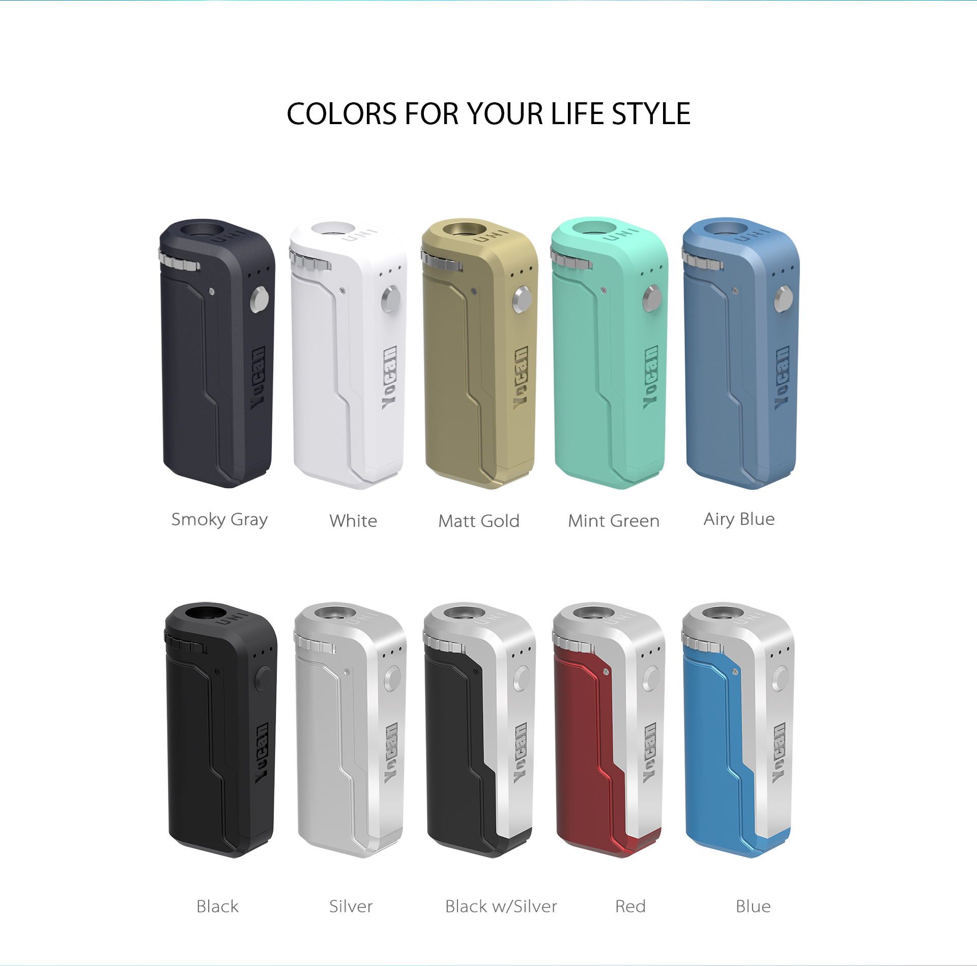 Yocan UNI Mod come with 10 colors
